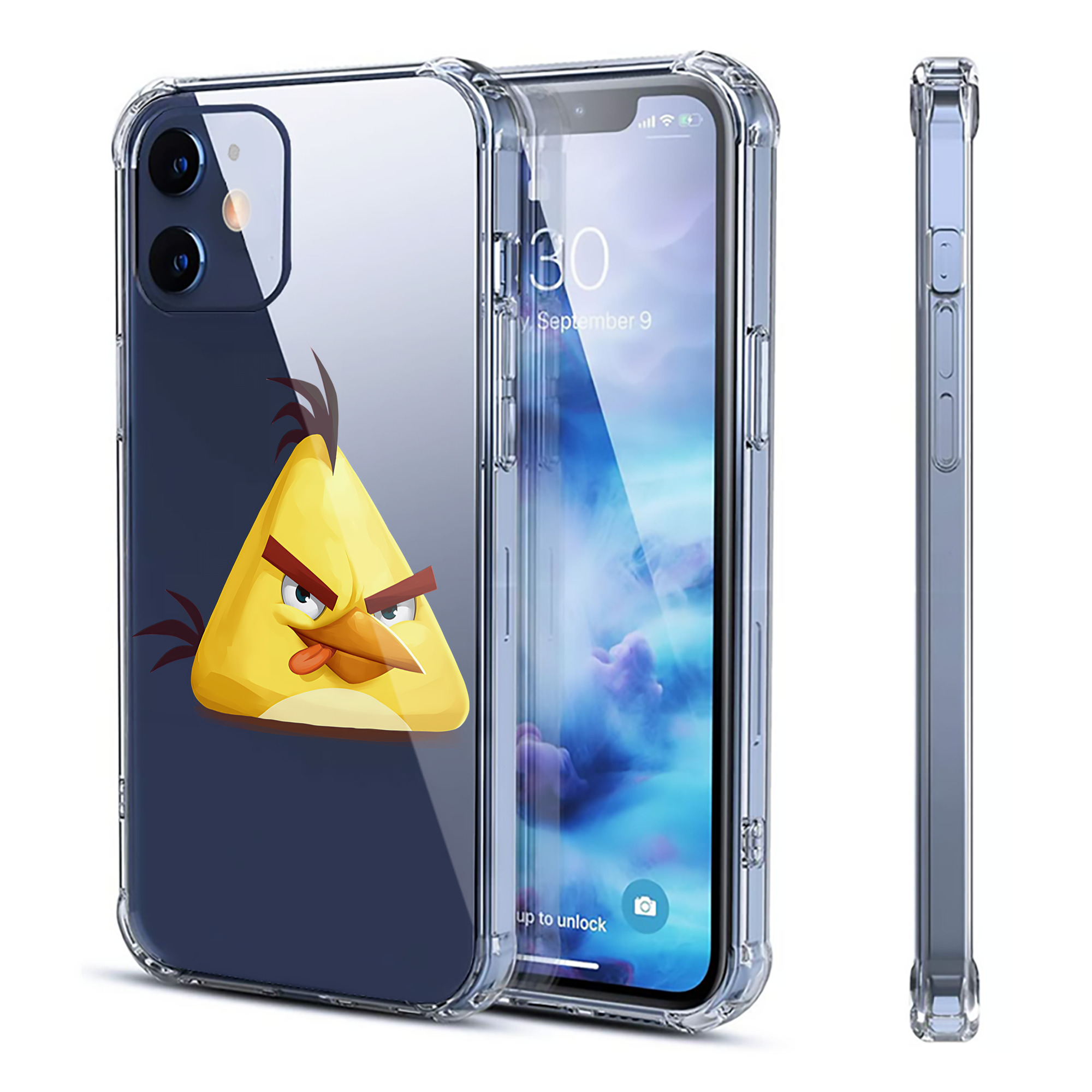 （画像用） Angry Birds アングリーバード 【iPhone 12シリーズ対応】透明スマホケース（クリアソフトケース）